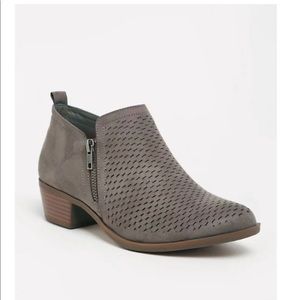 New torrid dark taupe perforated bootie